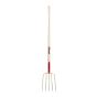 Manure Fork - 5 Teeth 13" - Forged Steel - Handle 54"