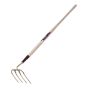 Potato Sarcloir - 4" X 6" Flat-Tipped Teeth - Hardwood Handle 52"