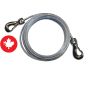 Cable tie-out for dog with snap
