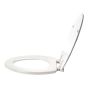 Elongated Enameled Wood Toilet Seat - White - 14.19" x 17.31"