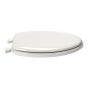 Elongated Enameled Wood Toilet Seat - White - 14.19" x 17.31"