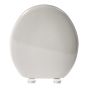 Elongated Enameled Wood Toilet Seat - White - 14.19" x 17.31"