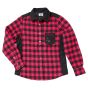 Chemise à carreaux rembourrée, rouge, grandeur X-grand