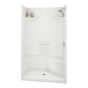 Essence Shower - 48″ x 34" - Acrylic - Central Drain - Right Seat - White