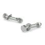 Hex Head Bolts with Nut and Washer - Grade 2 - Zinc - 3" - 4/Pkg