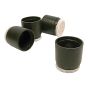 FUSION FELTAC Plastic Tips - Black - 3/4" - 4/Pkg