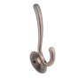 Crochet métallique transitionnel, bronze brossé, 34 mm x 128 mm