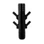 Plastib Double Fork - Black - 1"