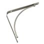 Support à tablette décoratif, nickel brossé, 20 mm x 8"