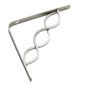 Support à tablette décoratif, nickel brossé, 20 mm x 8"