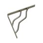 Support à tablette décoratif, nickel brossé, 20 mm x 8"