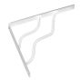 Support à tablette décoratif, blanc, 20 mm x 8"