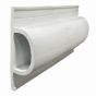Pare choc, rouleau en D, blanc, 16’ x 3" x 1"