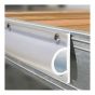 Pare choc, rouleau en D, blanc, 16’ x 3" x 1"