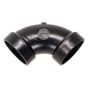 Coude 90° en ABS DWV, long, 2", femelle, noir