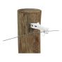 Isolateur de distancement pour poteau en bois à tenon