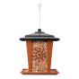 Sun & Star Lantern Bird Feeder - 3 lb - Matte Black/Brown