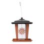 Sun & Star Lantern Bird Feeder - 3 lb - Matte Black/Brown