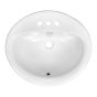 Lavabo encastré, collection Oval, 20 1/8" x 17 1/2", blanc
