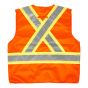 Permeable Non-Mesh Safety Vest - Size Large / X-large - Orange