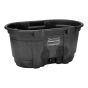 Bac de pâturage pour bétail RUBBERMAID, noir, 378,5 l, 52" x 31"