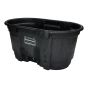 Bac de pâturage pour bétail RUBBERMAID, noir, 378,5 l, 52" x 31"