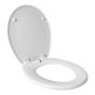 Cameron Round Enameled Wood Toilet Seat - White - 14.38" x 15.44"