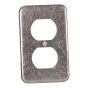 Metal double outlet plate