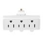 Adaptateur triple pivotant, blanc