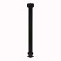 Poteau d’angle de rampe, 2 1/4" x 42", noir