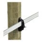 Isolateur de clôture électrique pour ruban poteau de bois, 15/pqt, noir