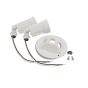 Double Lampholder With Cover - White