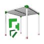 Ensemble d'équerres et de quincaillerie pour pergola