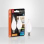 Ampoule DEL à filament, type C, blanc doux, candélabre, givré, 5,5 W