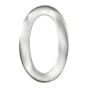 Modern style house number #0 - Satin nickel - 1/4" x 3"