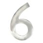 Modern style house number #6 - Satin nickel - 1/4" x 3"