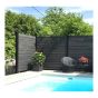 Ensemble de poteaux de coin, 44", noir