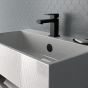 Quadrato Bathroom Sink Faucet - 1 Lever - 4" Centerset - Matte Black