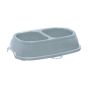 Dual Plastic Pet Bowl - Anti slip surface - Assorted colors - 2 x 400 ml
