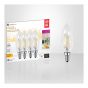 Lightbulb - LED - Vintage - Soft White - E12 - 3.5 W - 4/Pack