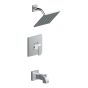 Level Edge Tub/Shower Faucet, One Handle, Chrome
