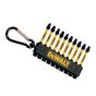 Flextorq # 2 Sq Bits, Pack Of Ten With Carabiner