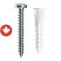 Plastic Shield - 234 lb - 30/Pkg, #6-8 x 1 1/4"