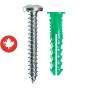 Plastic Shield - 125 lb - 5/Pkg, #12-14 x 1 1/2"