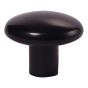 Bouton fonctionnel en plastique Villeray, noir, 1 1/4"
