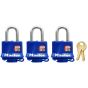 Padlock - 1 1/2" - 3/Pkg