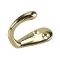 Crochet simple pour garde-robe ou penderie 1-3/4", laiton brillant, 18 mm x 46 mm