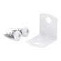 Équerre de coin large, blanc, 0.0359" x 3/4" x 3/4", 50/pqt