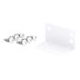 Équerre de coin large, blanc, 0.0359" x 1 3/4" x 1", 25/pqt