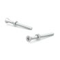Zinc Plated Machine Screws with Nut - Flat Head - 4" - 3/Pkg